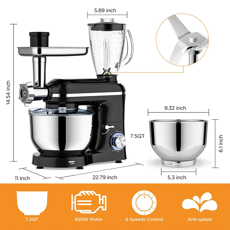 Kitchen Appliances Batidora MixerJuicer Grinder Blender Aid Functional Robot Beater Stand Food Mixer