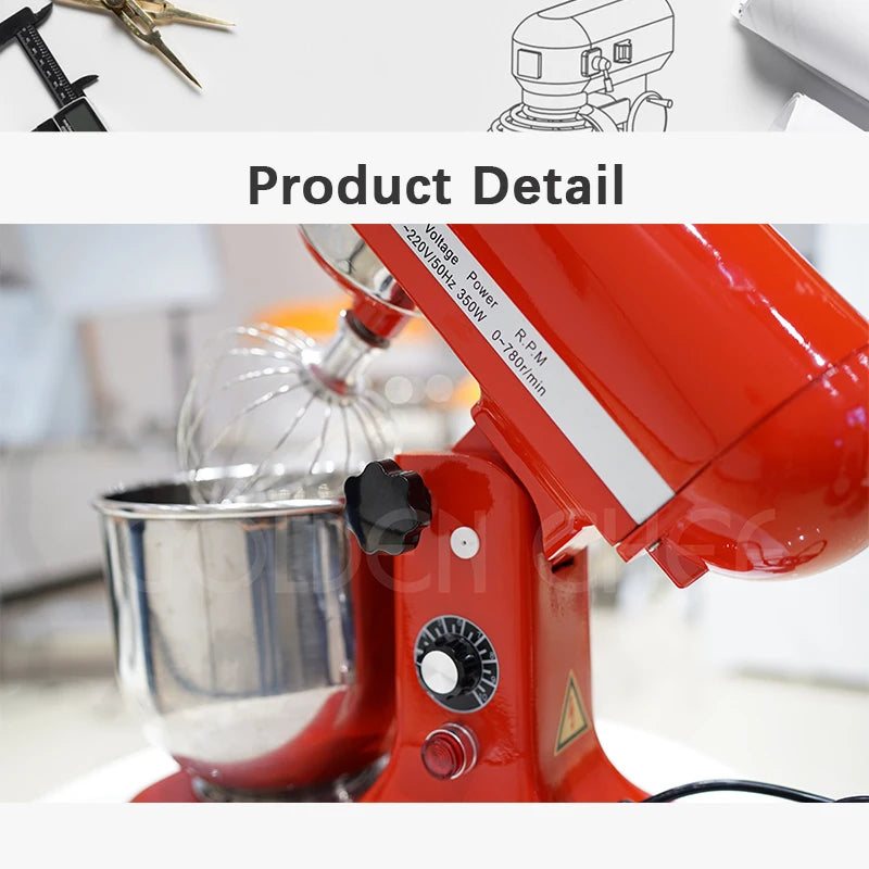 3 in 1 Batidora  Egg Flour Kneader Bakery Equipment Planetary Mixer Bread Dough Cake Mixer Machine Stand Food Mixers